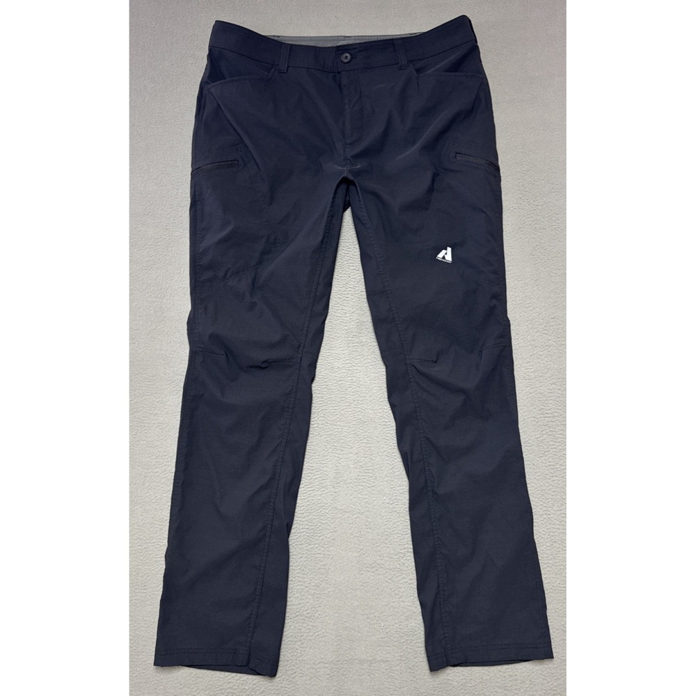 Eddie Bauer First Ascent Guide Pro Pants Mens T40x36 Black Outdoor Hiking Tech‎
